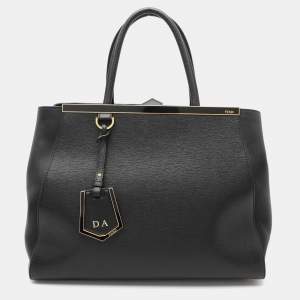 Fendi Black Leather Medium 2Jours Tote