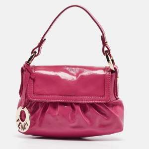 Fendi Pink Patent Leather Mini Chef Bag