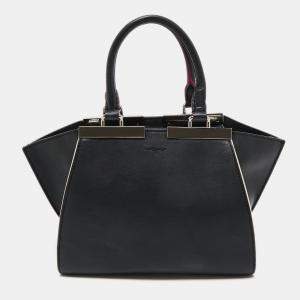 Pre Owned Fendi Black Leather Petite 3Jours Tote