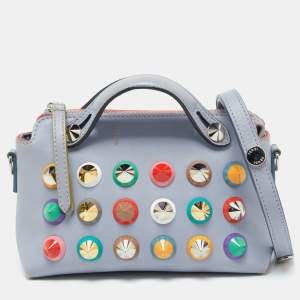 Fendi Light Purple Leather Mini Studded By The Way Satchel