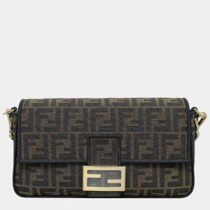 Fendi Zucca Canvas Medium Baguette Bag