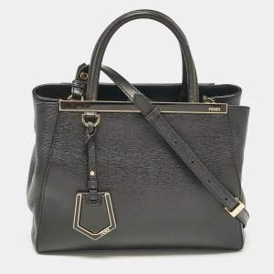 Fendi Black Leather Small 2Jours Tote