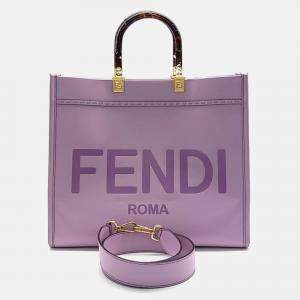 Pre Owned Fendi Purple Leather Fendi Sunshine Tote Bag