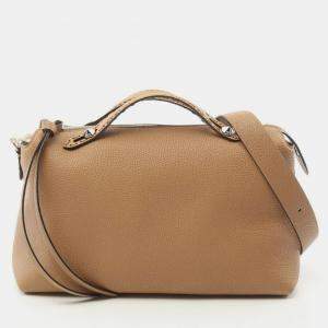 Fendi Brown Leather By The Way Selleria Handbag