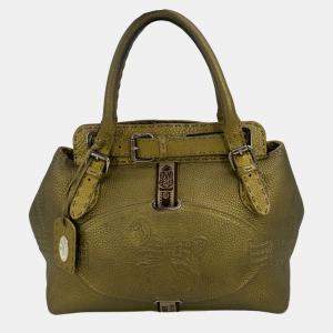 Fendi Selleria Villa Borghese Gold Leather Tote bag