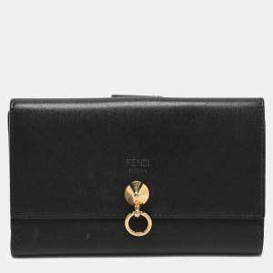 Fendi Black Leather By The Way Bifold Wallet