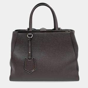 Pre Owned Fendi Brown Leather Toujour Medium Satchel Bag