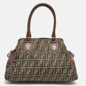 Fendi Tobacco Zucca Canvas Medium Chef De Jour Bag