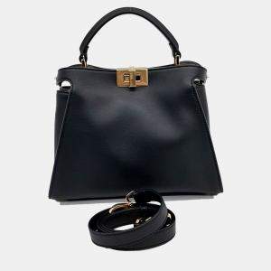 Fendi Black Leather Peekaboo Essentially Mini bag