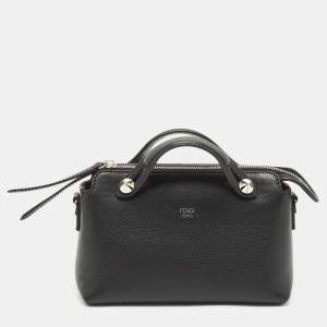 Fendi Black Leather Mini By The Way Shoulder Bag