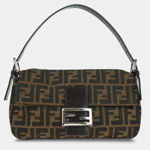 Fendi Brown Zucca Baguette Handbag