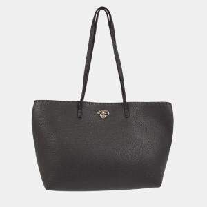 Fendi Gray Leather Carla Selleria Tote Bag