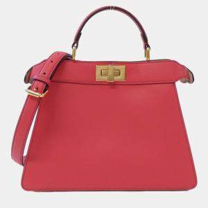 Fendi Leather Peekaboo I See You Small Handbag