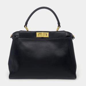 Fendi Black Leather Peekaboo Medium bag