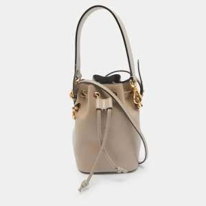 Fendi Beige Leather Mini Mon Tresor Bucket Bag