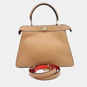 Fendi Brown Leather Peekaboo I SEE U Medium bag