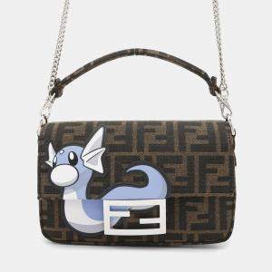 Fendi Handbag Mini Baguette Miniryu Chain Shoulder