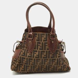 Fendi Tobacco/Brown Zucca Canvas Small Chef De Jour Bag