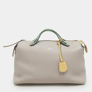 Pre Owned Fendi Tricolor Leather Large By The Way Boston Bag