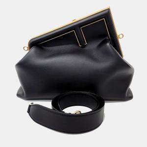 Fendi Black Leather First Bag Medium