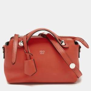 Fendi Orange Leather Mini By The Way Crossbody Bag