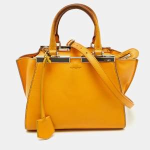 Fendi Yellow Leather Mini 3Jours Tote