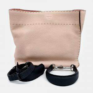 Pre Owned Fendi Pink Leather Selleria Anna Bag