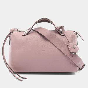 Pre Owned Fendi By The Way Soft Medium Selleria Handbag Leather  Purple
