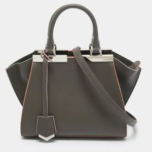 Pre Owned Fendi Etain Leather Mini 3Jours Tote