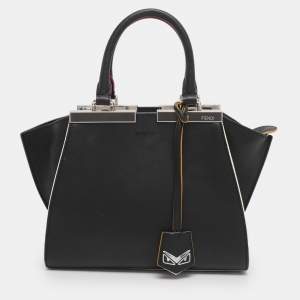 Pre Owned Fendi Black Leather Petite 3Jours Tote