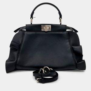 Pre Owned Fendi Black Leather Peekaboo Mini