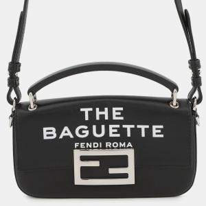 مملوكة مسبقًا حقيبة فوندي مارك جاكوبس كولابوراشن باجيت فون بووش جلد أسود/أبيض