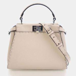 Pre Owned Fendi Mini Calfskin Peekaboo