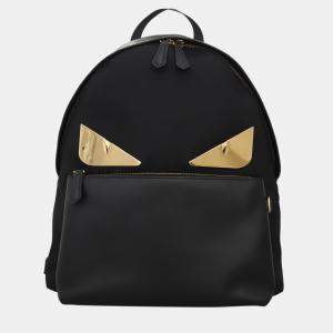 Pre Owned حقيبة ظهر فندي مونستر نايلون سوداء