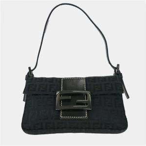 مملوكة مسبقًا Fendi Black Zucchino Handbag