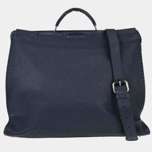 مملوكة مسبقًا Fendi Navy Peekaboo Fit Monster 2Way Handbag