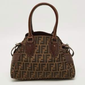 مملوكة مسبقًا Fendi Chef De Jour Small Brown Zucca Canvas and Leather Bag