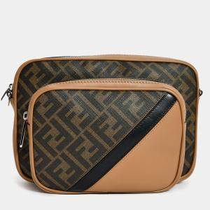 Pre Owned Fendi Zucca Canvas Diagonal Duo Camera Case