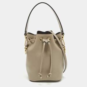 مملوكة مسبقًا Fendi Mon Tresor Mini Beige Leather Bucket Bag