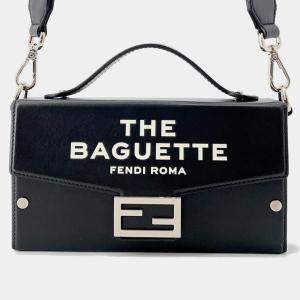 مملوكة مسبقًا Fendi Baguette Soft Trunk In Collaboration With Marc Jacobs Black Leather