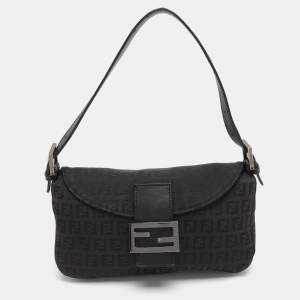 مملوكة مسبقًا حقيبة باغيت فندي ماما فور إيفير كانفاس زوكا أسود