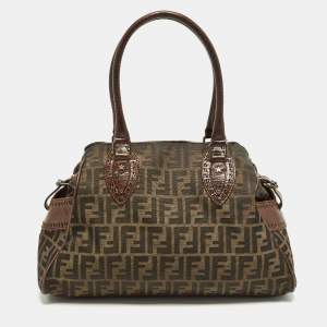 مملوكة مسبقًا Fendi Chef De Jour Tobacco Zucca Canvas Medium Bag