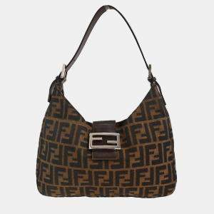 Pre Owned Fendi Brown Canvas Zucca Handbag