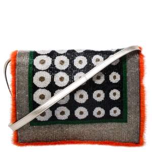 Pre Owned Fendi Multicolor Leather and Beads Crossbody Bag