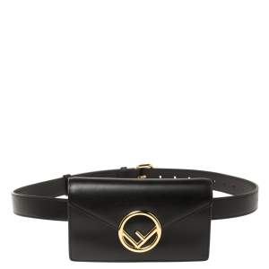 Fendi Black Leather Kan I Belt Bag