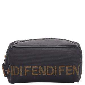 Fendi Black Nylon Fabric Clutch Bag 