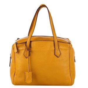 Fendi Yellow Calf Leather Shoulder Bag 