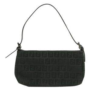 مملوكة مسبقًا Fendi Black Zucchino Canvas Mini Pochette Bag