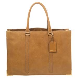 Pre Owned Fendi Yellow Textured Leather Classico No.4 Tote