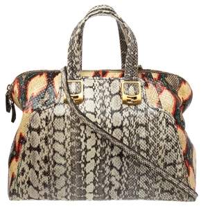 Fendi Multicolor Watersnake Chameleon Satchel